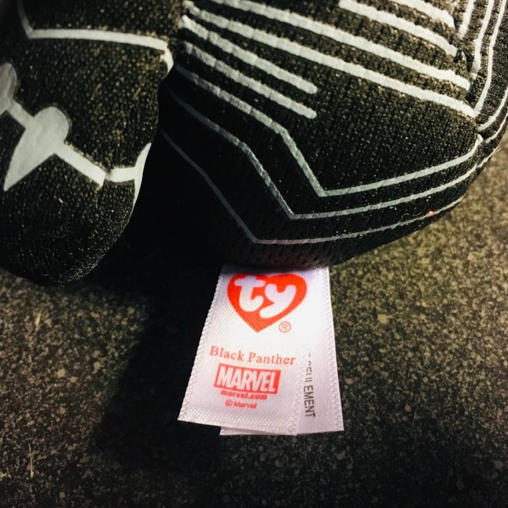 Ty Marvel Beanie Babies 𝐍𝐖𝐓 BLACK PANTHER - Picture 5 of 8